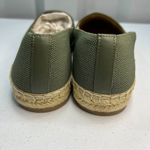 Banana Republic Sustainable ES Canvas Espadrille Olive Slip On Women Size 7.5 - Picture 6 of 10